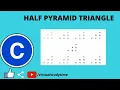 HALF PYRAMID PATTERN TRIANGLE TUTORIAL 3
