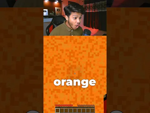 Minecraft But I Can't Touch The Color Orange #minecraft #shorts #funny