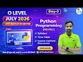 O Level New Batch July 2026 Python Programming M3-R5 1 Syllabus Course Content Discussion