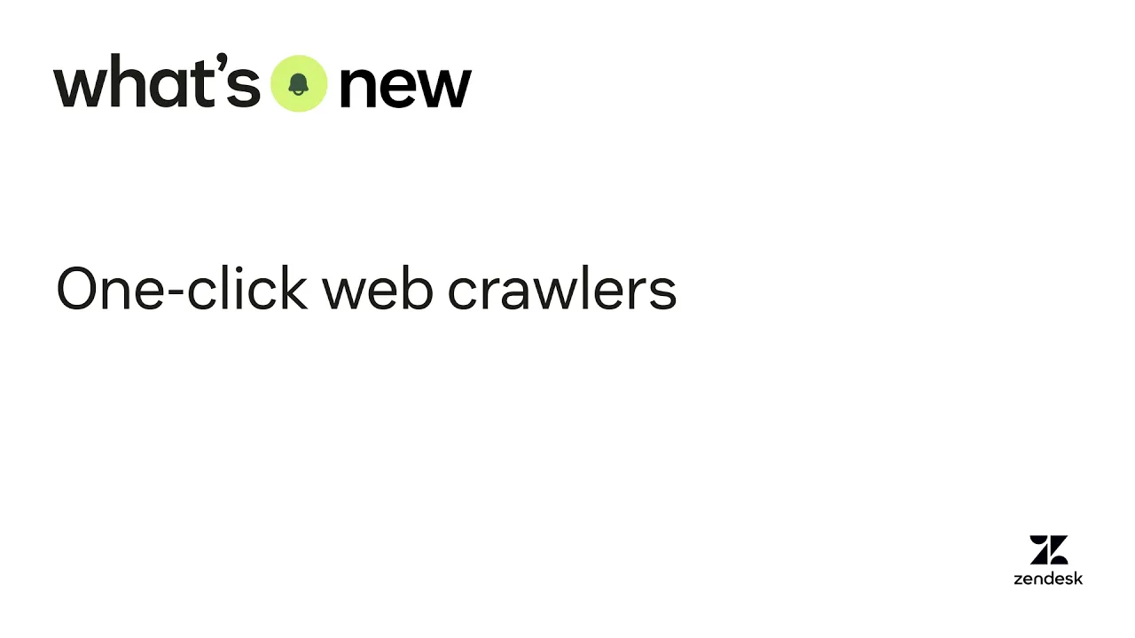 Zendesk web crawler video