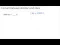 Convert between kiloliters and liters