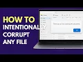 Make a File That Won t Open - How to Make Any File Look Broken PDF Word Images More