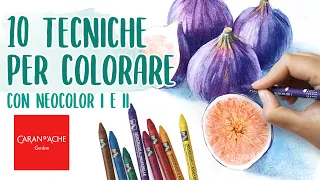 NON CHIAMATELI PASTELLI A CERA! 10 TECNICHE PER DISEGNARE E COLORARE con CARAND'ACHE NEOCOLOR I e II