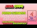 Print count list of all Prime Numbers available in Array using java programming