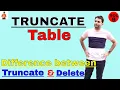 Truncate Command in Oracle - SQL with Example