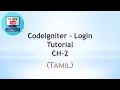 CodeIgniter Login Tutorial - PART