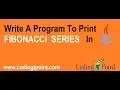 Java Programming - Fibonacci Series