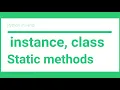Instance method class method and static method Python tutorial for absolute beginners in Hindi