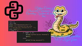 Username and Password Entry with Python code