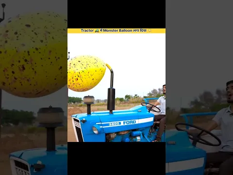 😳 Tractor Ke Silencer Me Monster Balloon Laga Diya 😱🎈🚜 #mindmint #shorts #experiment #viral #short