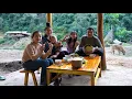 Lagu Making Table and Chairs for Dining on the Farm, Grilled Chicken Meal with Family | Family Farm 