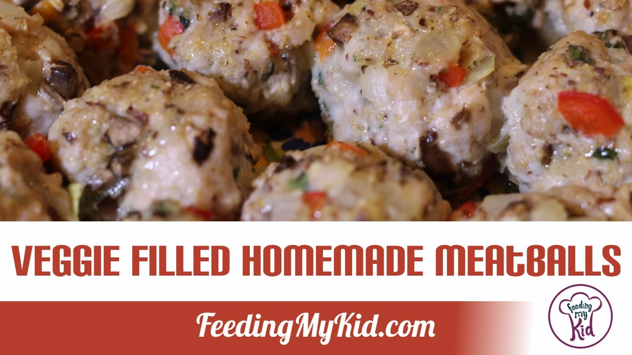 Veggie Filled Homemade Meatballs. Go healthy with all these added veggies!