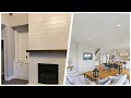 75 Vaulted Ceiling Living Space With A Hanging Fireplace Design Ideas You ll Love
