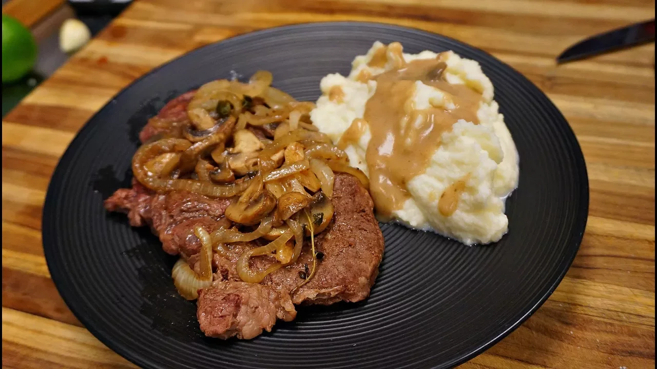 Grass Fed Ribeye Steak with Cauliflower Mashed Potatoes - keto recipe - beef keto diet recipes