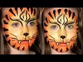Tiger face paint Tiger face painting for beginners
