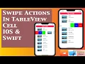 Custom TableView Swipe Actions 2022 Xcode 13 Swift 5 - iOS Development
