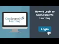 How to Login to OneSourceMe Learning OneSource