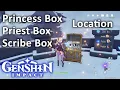Princess Box Priest Box Scribe Box Location Genshin Impact