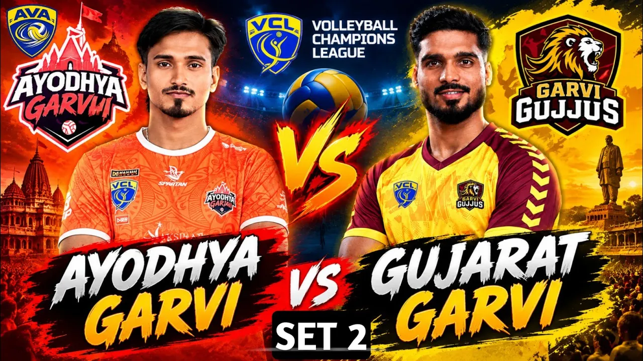 | Highlights SET 2 | Ayodhya Garjan VS Garvi Gujjus | Volleyball Champion League |