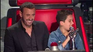 شاهدوا ماذا قالوا القيصر كاظم الساهر ونانسي عجرم وتامر حسني وحمزة لبيض الفائز بلقب ذا فويس كيدز 