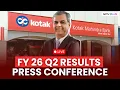 Lagu Kotak Mahindra Bank Press Conference LIVE | Kotak Mahindra Bank Q2 Result | Kotak Bank Results Today