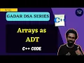 C Code to Create Array as ADT Array ADT Theory DSA in Hindi