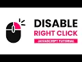 Disable Right Click With Vanilla Javascipt