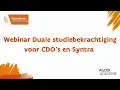 Download Lagu Webinar Duale studiebekrachtiging voor CDO’s en Syntra