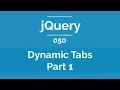 Arabic jQuery Practical Course - Create Dynamic Tabs Part 1