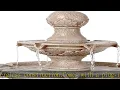 Stafford Italian Outdoor Floor Bubbler Fountain and Waterfalls 48 High 3 Tiered Basins for Yard Ga