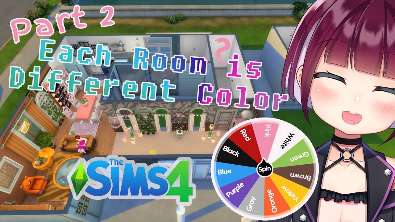 [SIMS 4] #2 Each Room is a Different Color! Lanjut part2【NIJISANJI  | NAGISA ARCINIA】