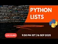 Python Lists Live Q A