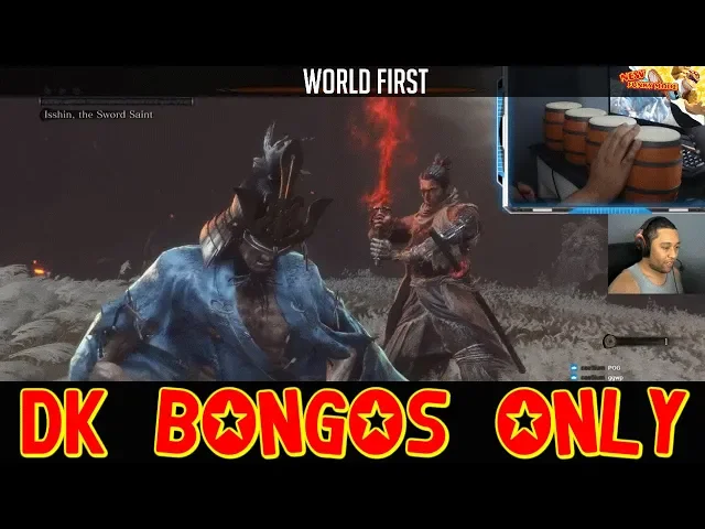 Sekiro: Shadows Die Twice beaten on DK Bongos! CHALLENGE COMEPLETE