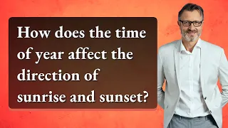 How does the time of year affect the direction of sunrise and sunset