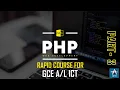 PHP Tutorial Sinhala for GCE - Part 3