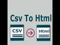 Csv To Html
