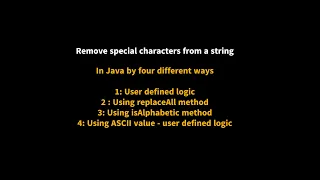How to remove special characters from a string in Java by four different ways Java tutorial