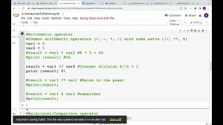 Module3 10 Python Arithmetic Operators