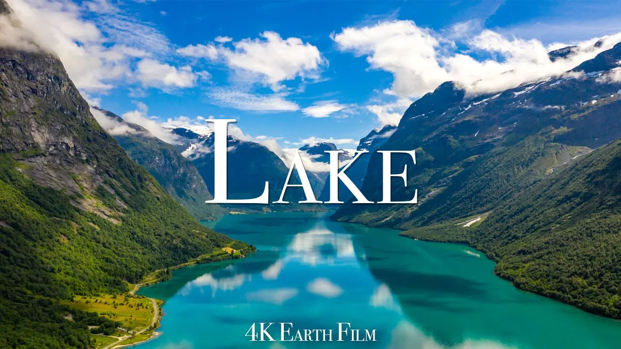 Lake 4K - Scenic Relaxation Film With Calming Music - 4K Earth Film