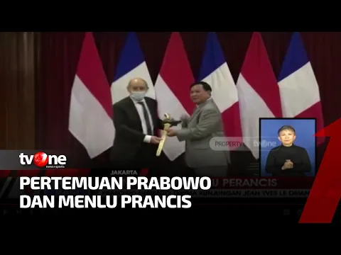 Prabowo Sambut Menlu Prancis Jean-Yves Le Drian, Bahas Kerja Sama Pertahanan