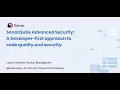 SonarQube Advanced Security A Developer-first approach to code quality and security