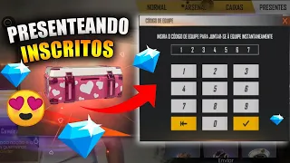 💎🔥FREE FIRE AO VIVO🔥 DOANDO PRESENTE PARA PRO PLAYER DESCONHECIDO BROTA 💎