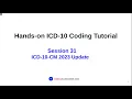 Hands-on ICD-10 Tutorial