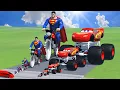 Download Lagu TRANSPORTING PIXAR CARS \u0026 FRUITS WITH COLORED \u0026 JOHN DEERE vs CLAAS vs TRACTORS - BeamNG.drive #962