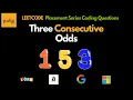 Three Consecutive Odds - Tamil