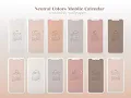 2023 Neutral Colors Monthly Digital Calendar iPhone Wallpapers Downloadable Minimalist Calendar