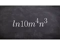Expanding logarithmic expressions