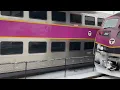 Framingham MA - Commuter Rail Trains coming through the Framingham Station