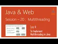 Multithreading in Java To Implement Multithreading in Java