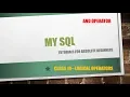 Lesson 10 Logical operators in MySQL AND